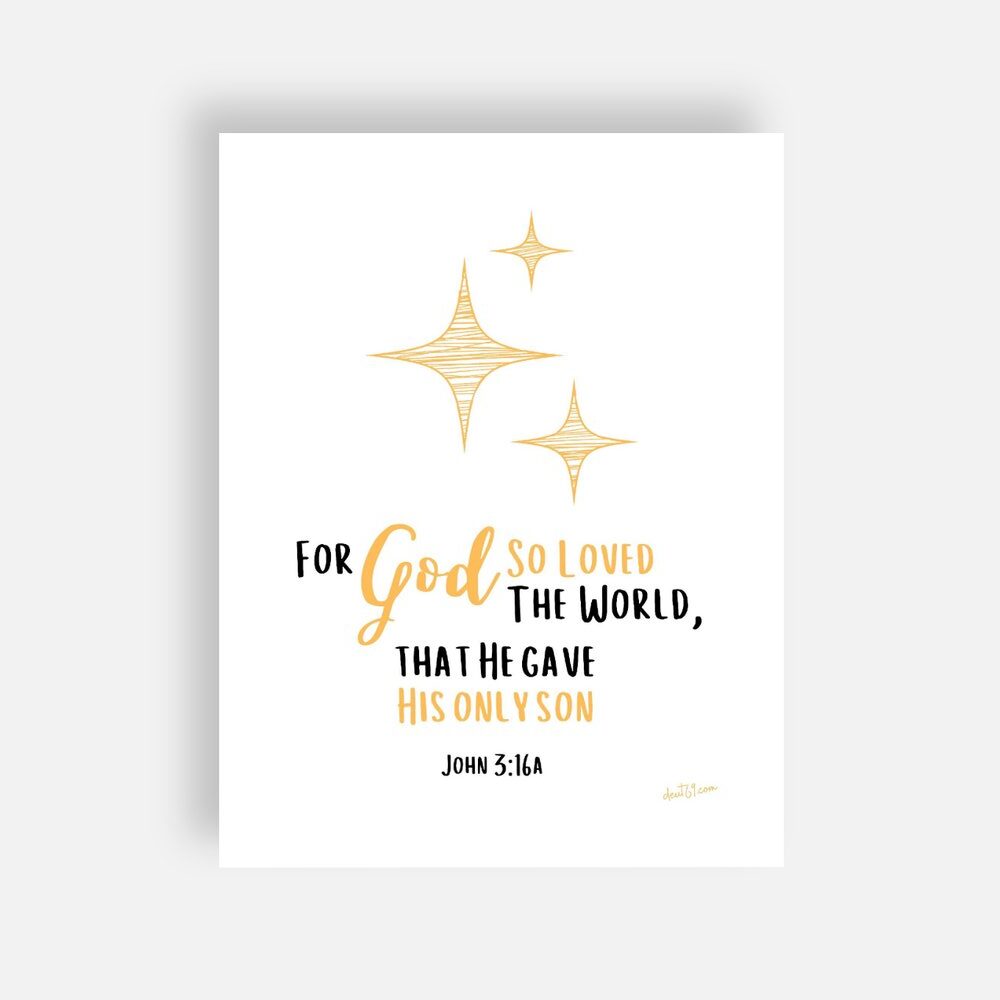 John 3:16a - 25 Christmas Cards